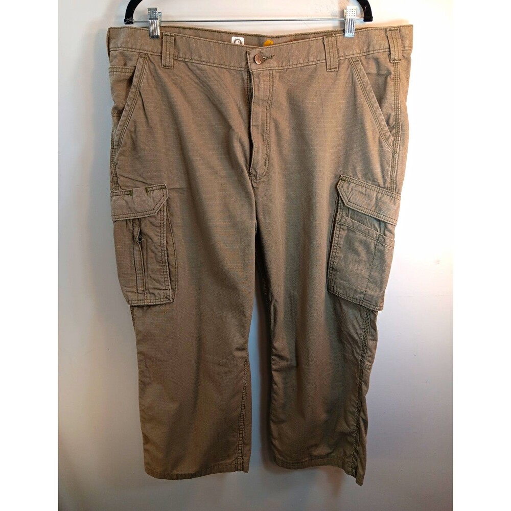 Carhartt Mens Cargo Pants 42x26 Relaxed Fit Cotton Ripstop Workwear 101148 Brown